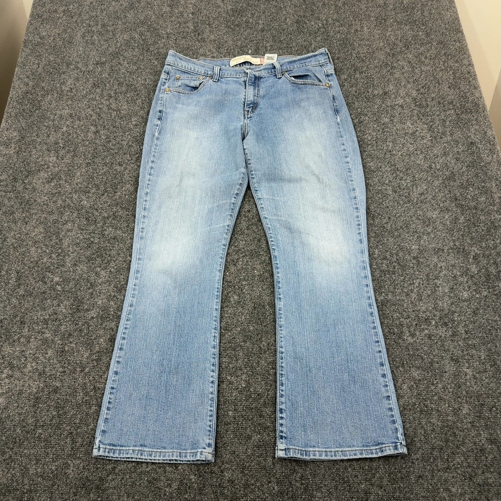 Levis 515 Nouveau Bootcut Jeans Womens 12S Blue Cotton Spandex Stretch Y2K Retro